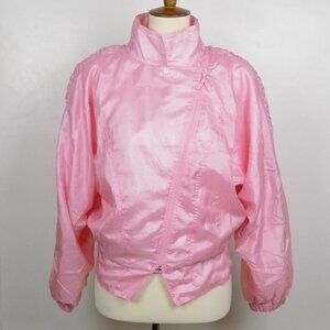 vintage adidas bomber track windbreaker pastel barbie girlie track jacket